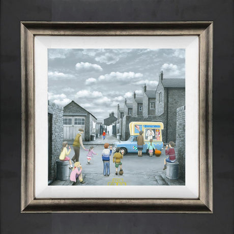 break for a flake framed canvas print by artist leigh lambert