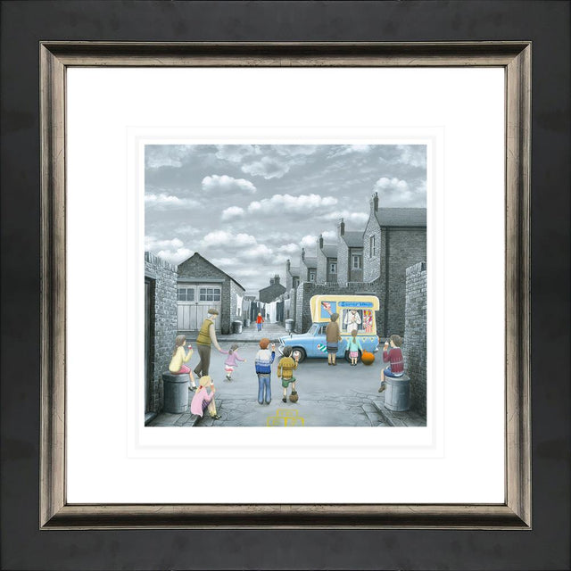 break for a flake framed paper print by artist leigh lambert