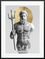 poseidon the unbroken framed print by artist chuck