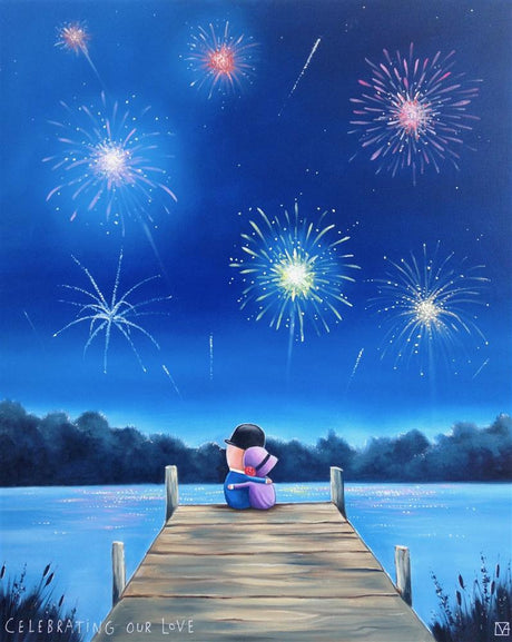 celebrating our love unframed board only print by artist michael abrams