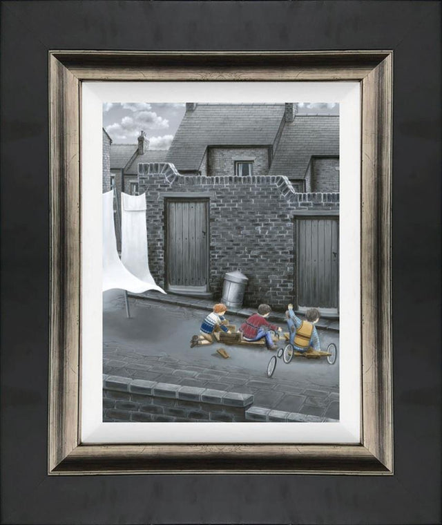 crash canvas framed print by artist leigh lambert