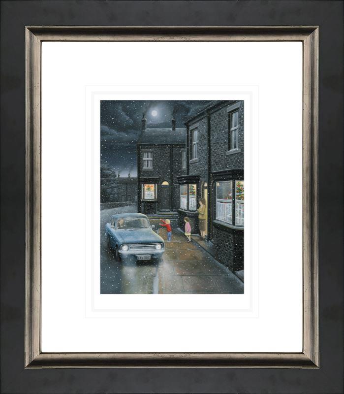 driving home for christmas framed paper print by artist leigh lambert
