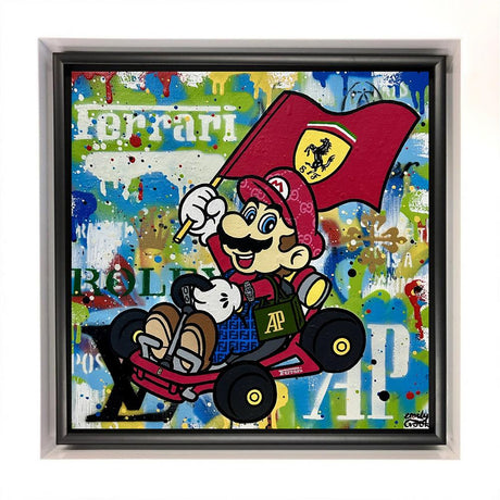 true luxury is hearing the engine roar framed original by artist emily crook