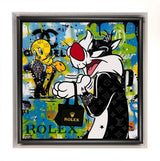 you can't catch me framed original by artist emily crook