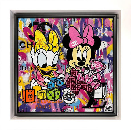 building friendship framed original by artist emily crook