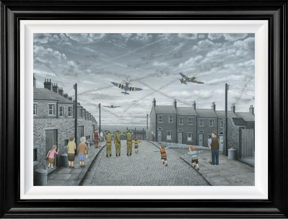 emerging victorious framed deluxe canvas print by artist leigh lambert
