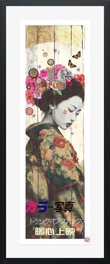 fall in time pillar print fraed by artist the trunk of funk