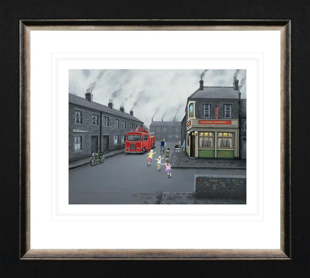 false alarm framed paper print by artist leigh lambert
