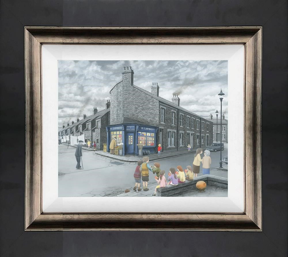 gis another one framed canvas print by artist leigh lambert