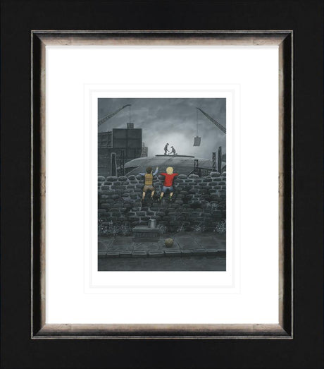 give us a wave dad framed paper print by artist leigh lambert