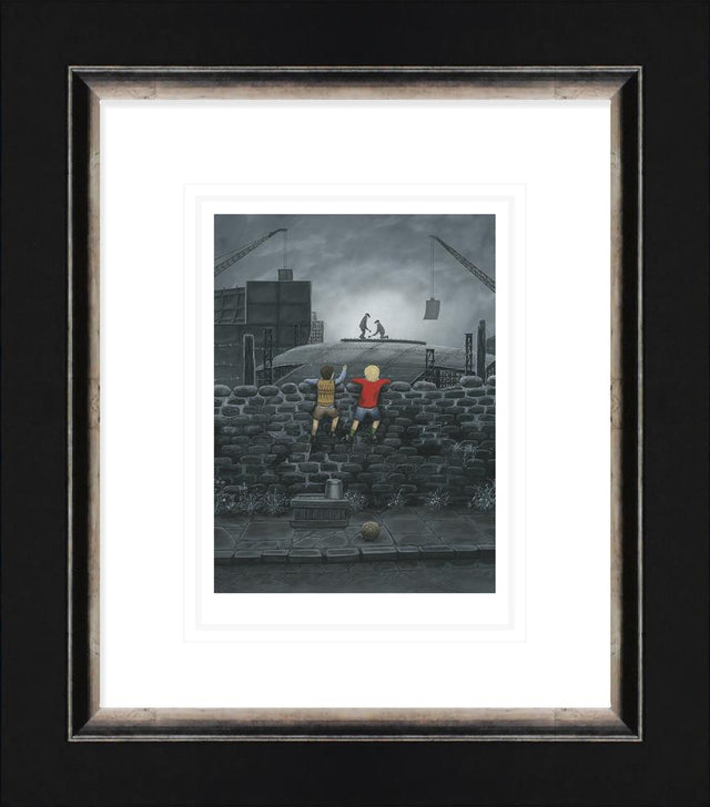 give us a wave dad framed paper print by artist leigh lambert