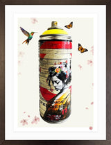 golden urban can framed print by artist the trunk of funk