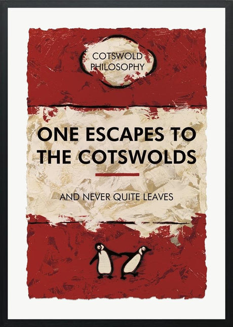 escapes to the cotswolds deluxe framed print by artist hue folk