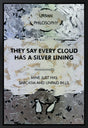 every cloud has a silver lining framed original by artist hue folk