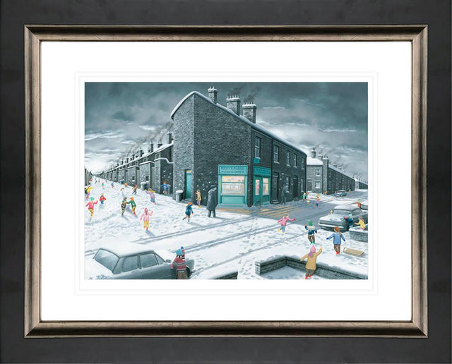 having a ball framed paper print by artist leigh lambert