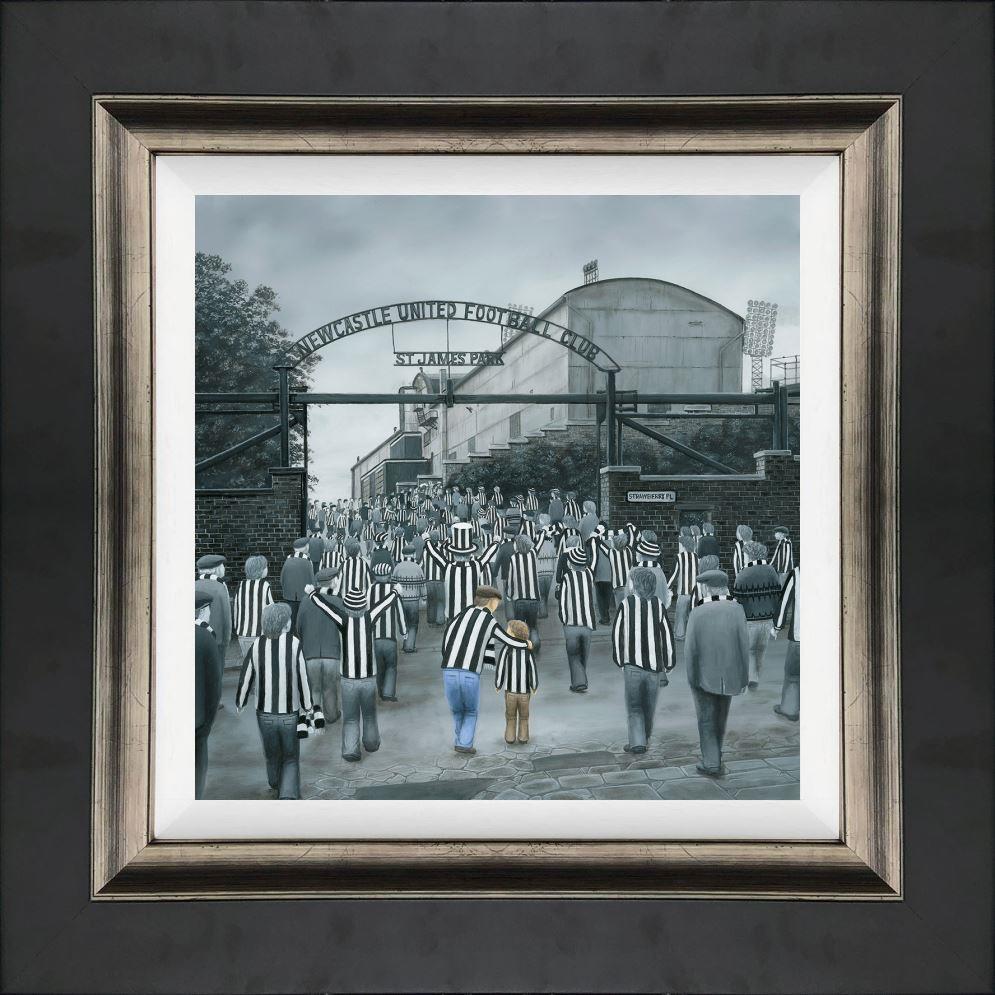 here goes son framed canvas print by artist leigh lambert