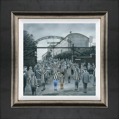 here goes son framed canvas print by artist leigh lambert