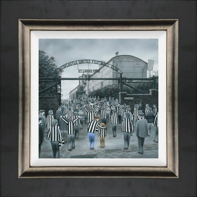 here goes son framed canvas print by artist leigh lambert