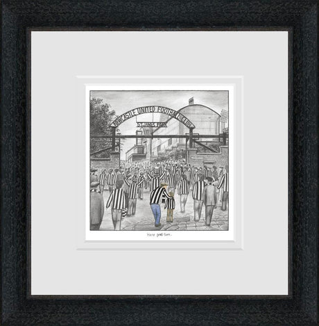 here goes son sketch framed print by artist leigh lambert