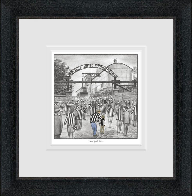 here goes son sketch framed print by artist leigh lambert