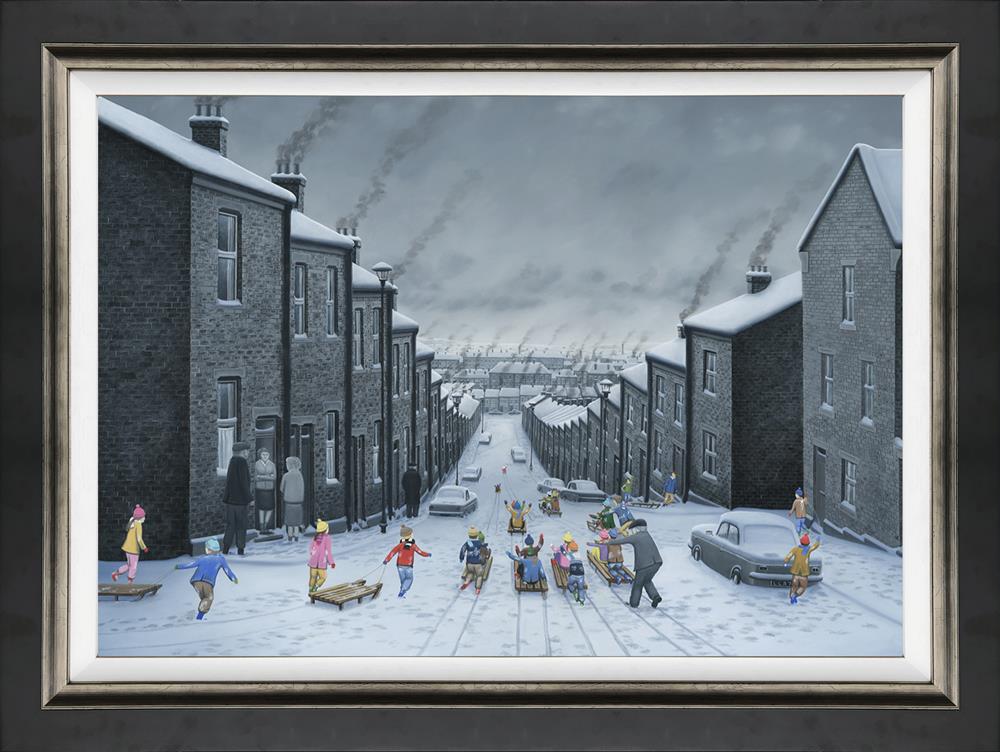 hold onto your hats framed canvas print by artist leigh lambert