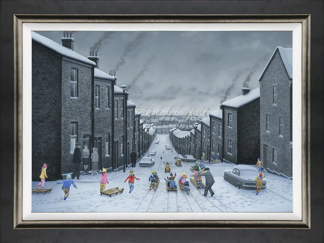 hold onto your hats framed canvas print by artist leigh lambert
