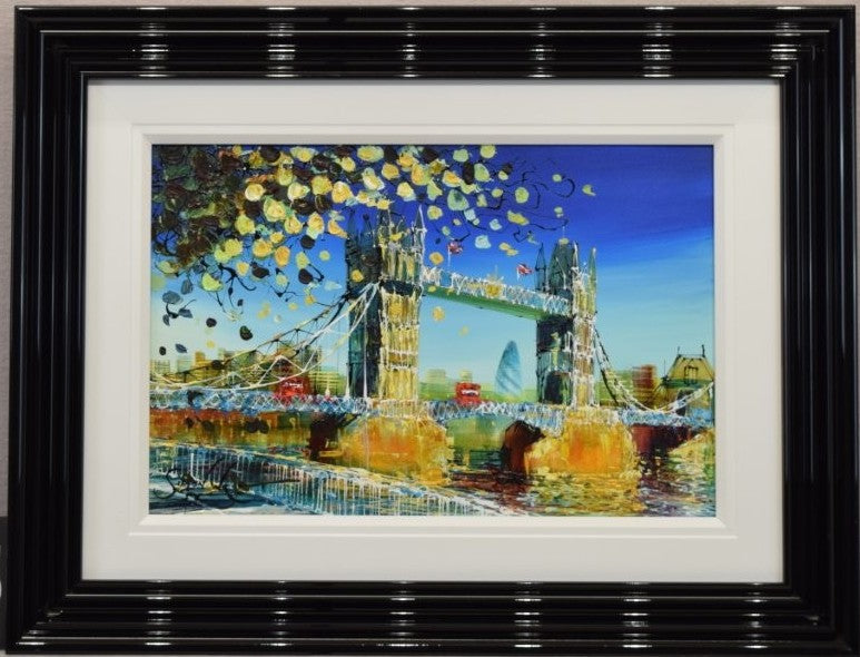 towers in motion framed original by artist simon wright