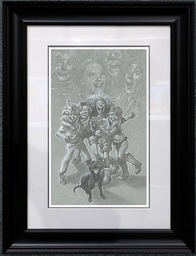 it's all about the friends you meet along the way sketch framed print by craig davison