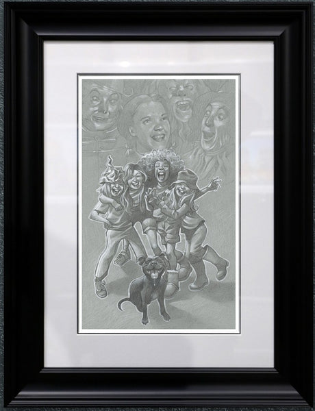 it's all about the friends you meet along the way sketch framed print by craig davison
