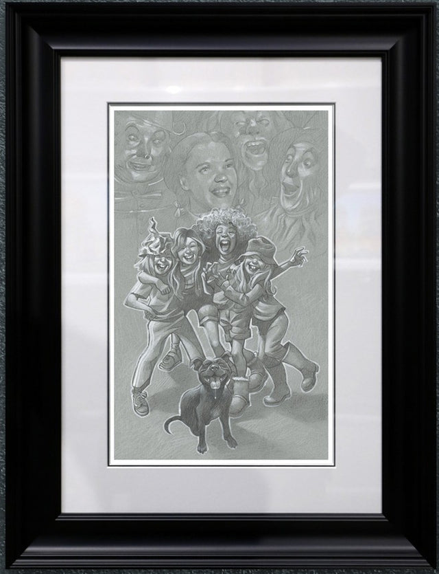 it's all about the friends you meet along the way sketch framed print by craig davison