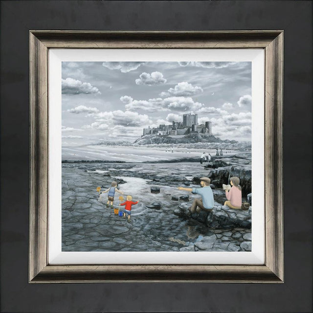 its got me finger dad canvas print framed by artist leigh lambert