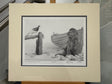 just thinking mouned print by artist mike sibley
