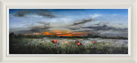 where two shadows fall ahead framed original by artist kimberley harris