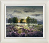 lavender morning framed original by artist kimberley harris