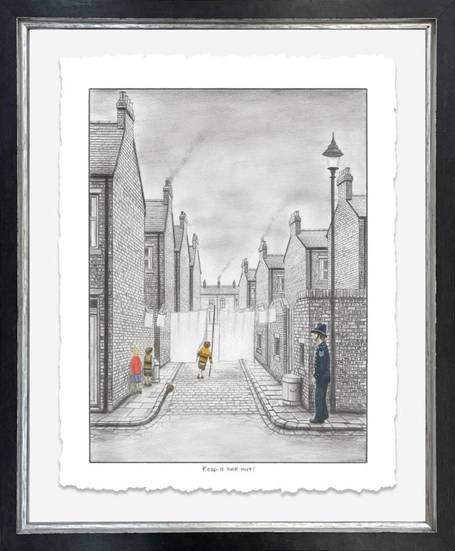 keep a look out deluxe sketch framed print by artist eligh lambert