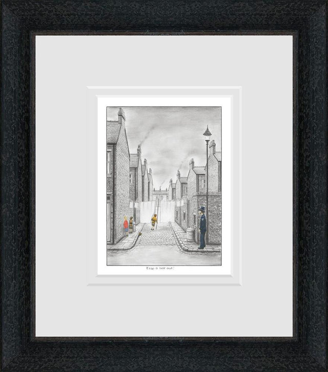 keep a look out sketch framed print by artist leigh lambert