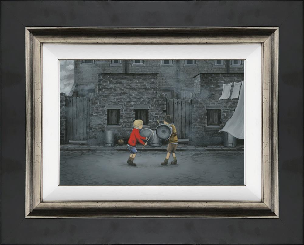 let battle commence framed canvas print by artist leigh lambert