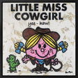 little miss cowgirl framed original by hue folk