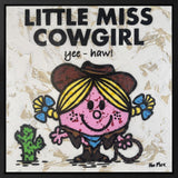 little miss cowgirl framed original by hue folk