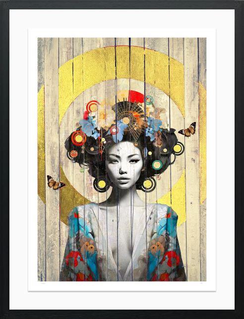lotus framed print by artist the trunk of funk