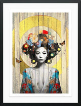 lotus framed print by artist the trunk of funk