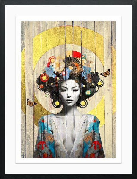 lotus framed print by artist the trunk of funk