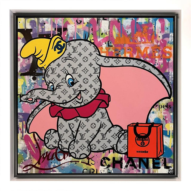 luxury dumbo vibes framed original by artist emily crook