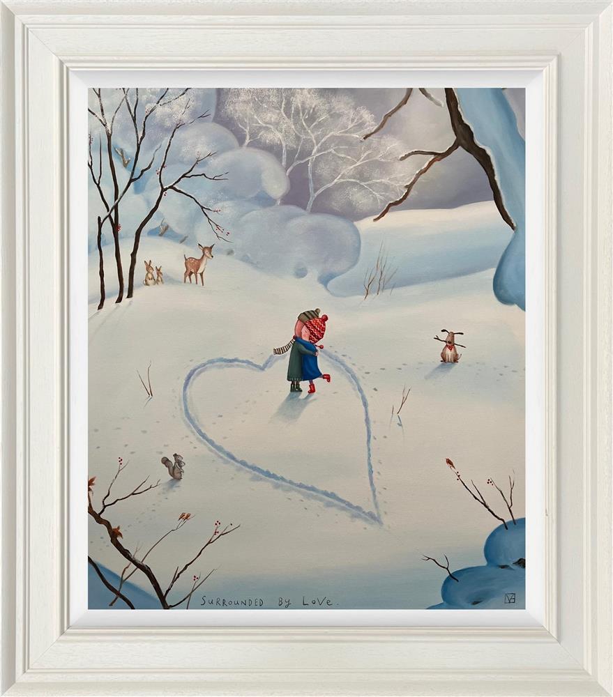surrounded by love framed original by artist michael abrams