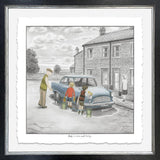 make it nice and shiny deluxe sketch framed print by artist leigh lambert