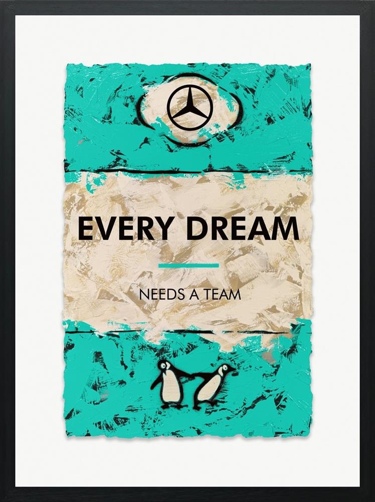 mercedes f1 philiosphy framed print by artist hue folk