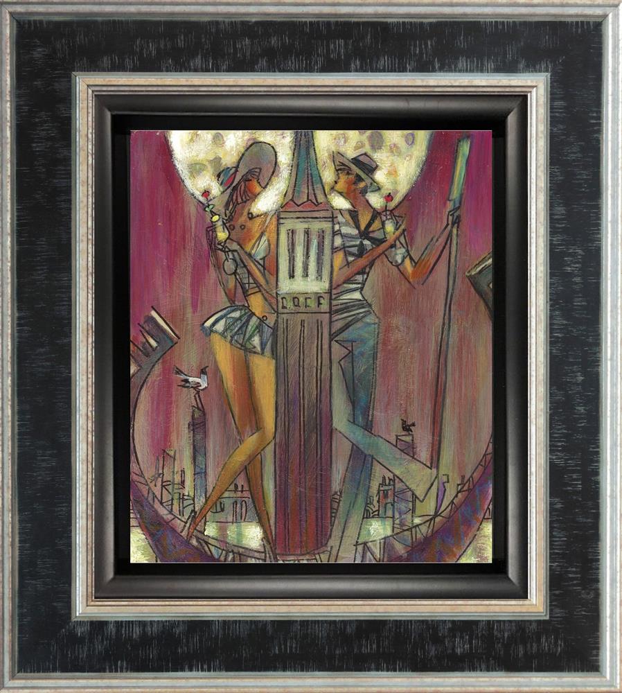moonlight kiss framed print by artist andrei protsouk