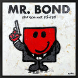 mr bond the untold stories framed original by artist hue folk
