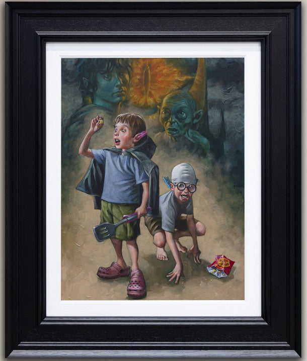 my preciousss canvas print framed in black by artist craig davison