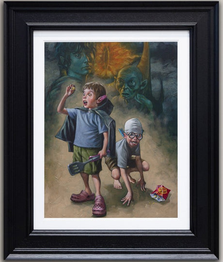 my preciousss canvas print framed in black by artist craig davison